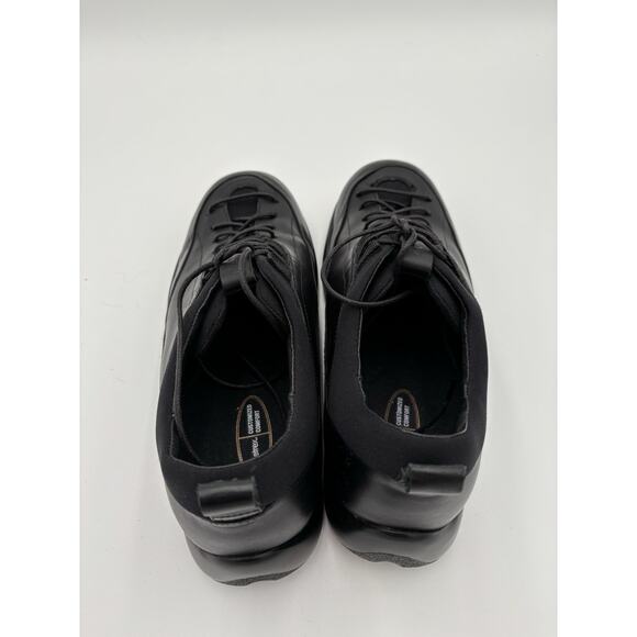 AETREX MEN\'S SIZE 9.5 BLACK LEATHER LACE UP‎ SHOES OIL & SLIP RESISTANT